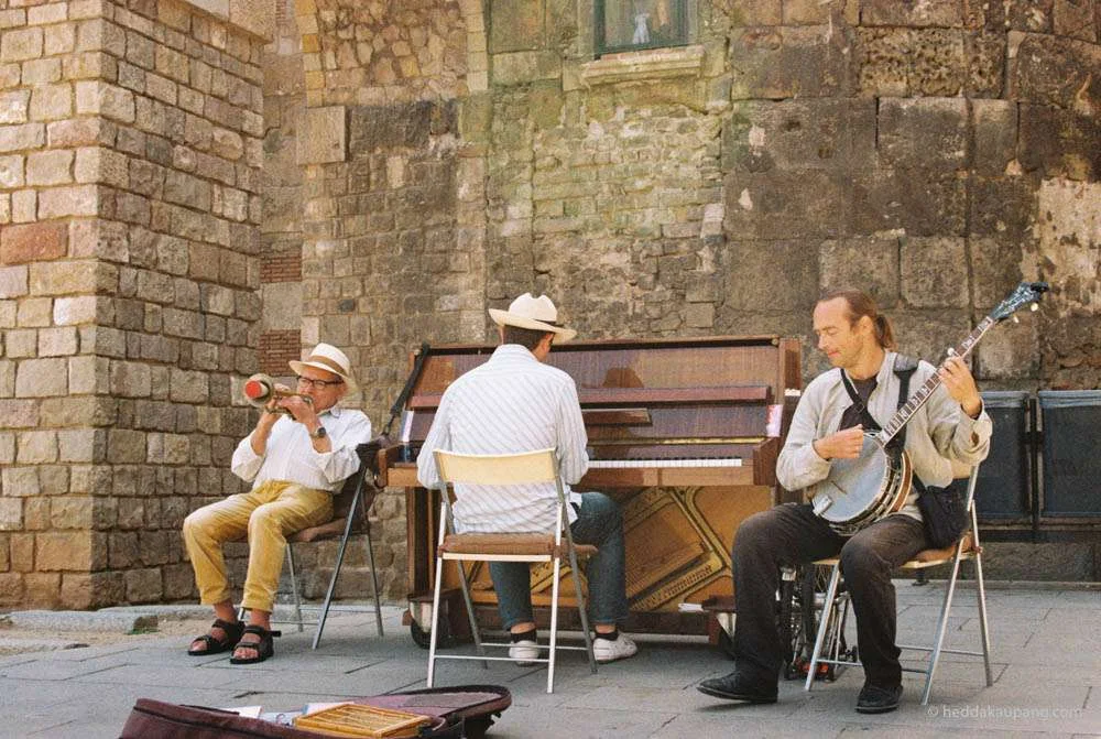 Gatemusikanter i Barcelona