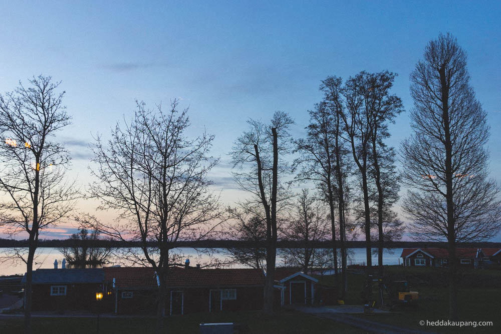 Solnedgang på Katrinelunds Gästgiveri
