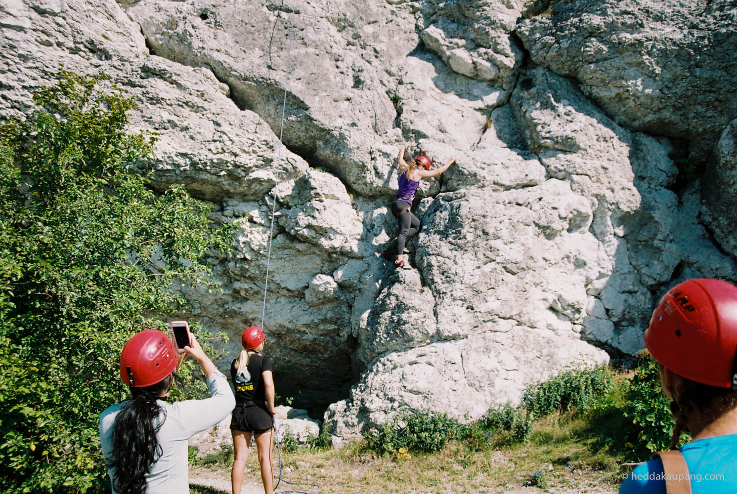 climbing at Högklint
