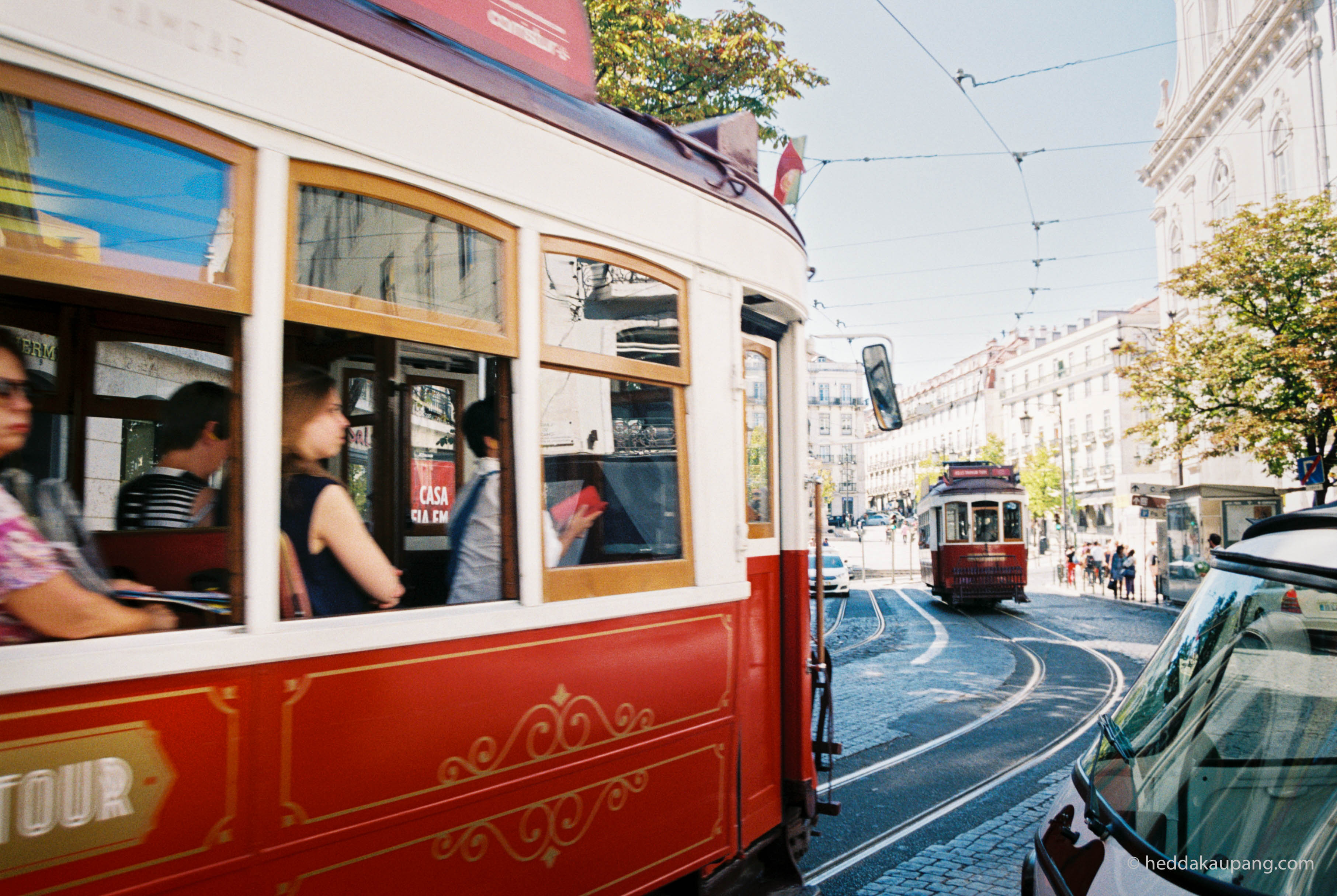 The trams in Lisbon